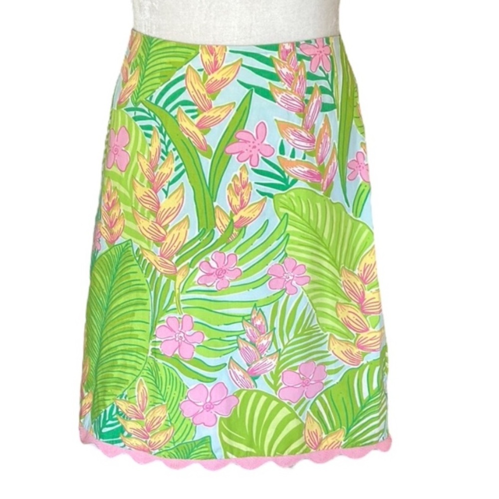 Lilly Pulitzer Vintage Botanical Garden Pencil Straight Style Skirt
